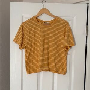 Marine Layer Mustard Striped Tee